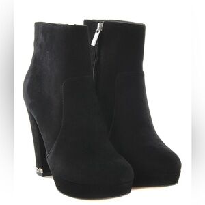 Michael Kors Sabrina Black Suede Ankle Boot